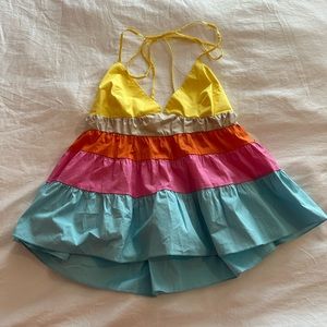 New - STAUD Olympia tiered top, XL